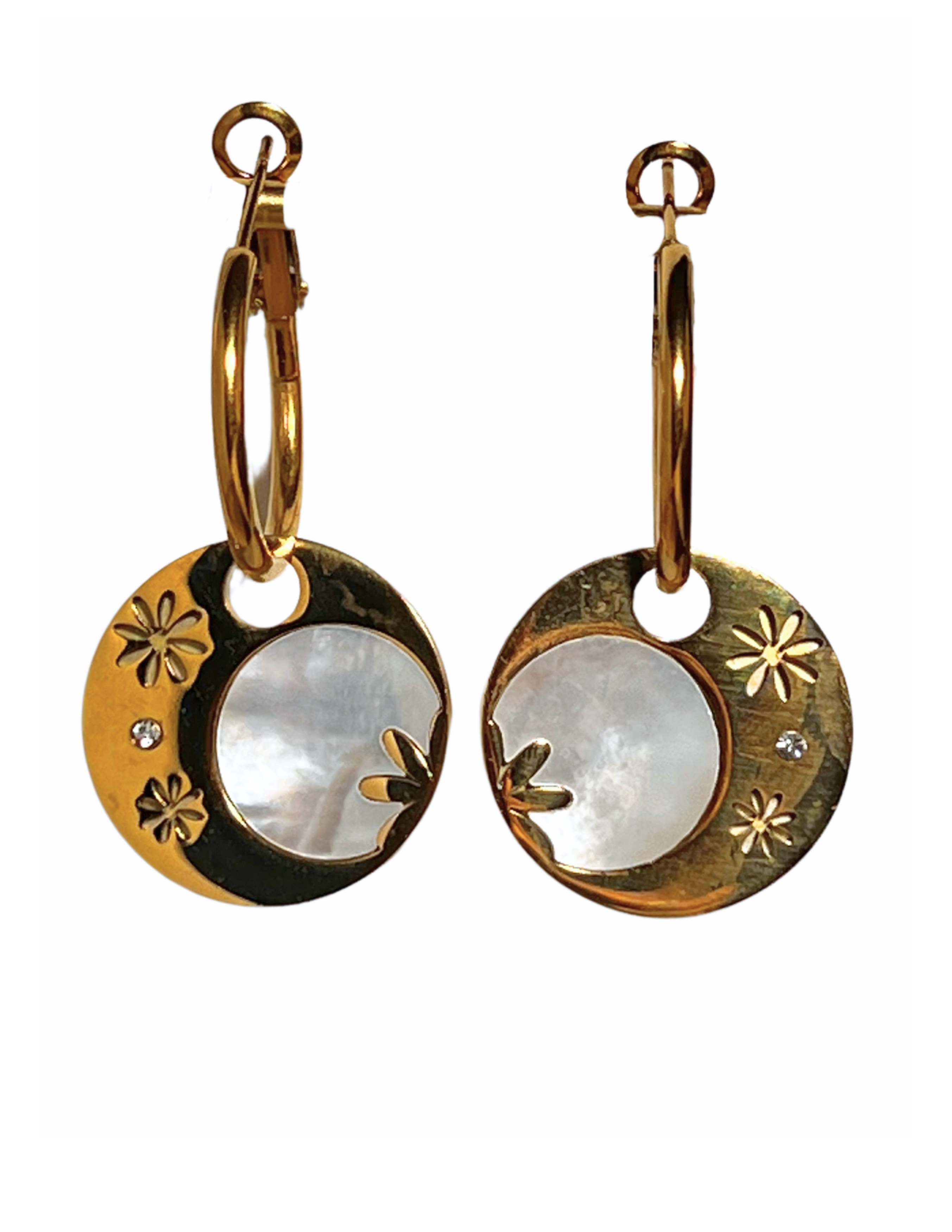 Moonlight Elegance Earrings with Mother-of-Pearl 008